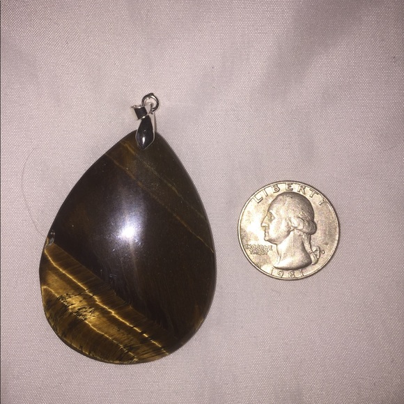 Real Hand Carved Agate Boho Pendant.